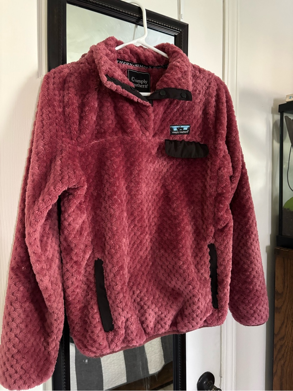 Simply Southern Plush Quarter-Snap Pullover - Rose - Picture 2 of 4